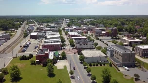 High Reidsville Reidsville North Carolina Aerial Αγροτικές Ηπα Μικρή Πόλη — Αρχείο Βίντεο