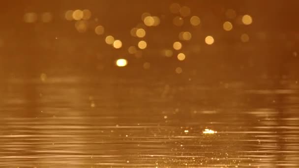 湖面日落的反光 — 图库视频影像
