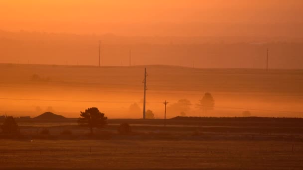 Widoki Wschodu Słońca Wiejskim Kolorado — Wideo stockowe