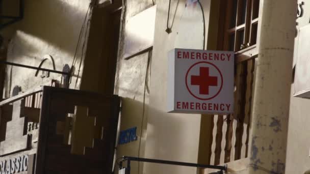 Екстрений Медичний Знак Біля Лікарні Оллантайтамбо Священній Долині Перу — стокове відео