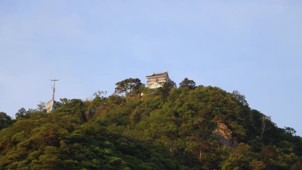 Gifu城堡 日本清晨蓝天 — 图库视频影像