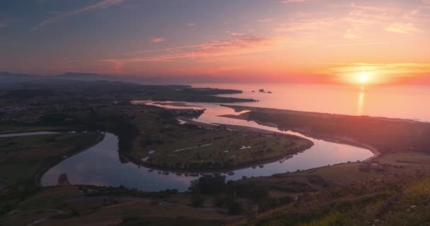 Mogro Haliçleri Picota Dağı Cantabria Spanya — Stok video