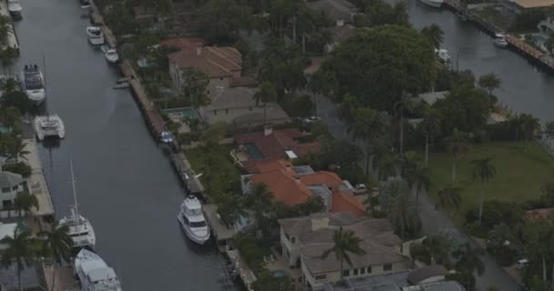 Fort Lauderdale Florida Aerial V19 Birdseye Знімок Району Семи Островів — стокове відео