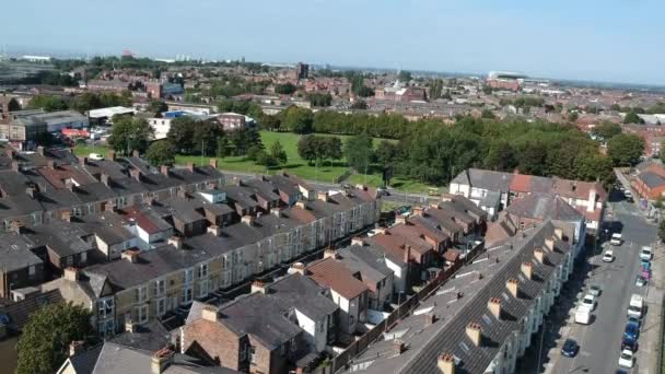 位于英国利物浦的肯辛顿地区的无人机画面 — 图库视频影像