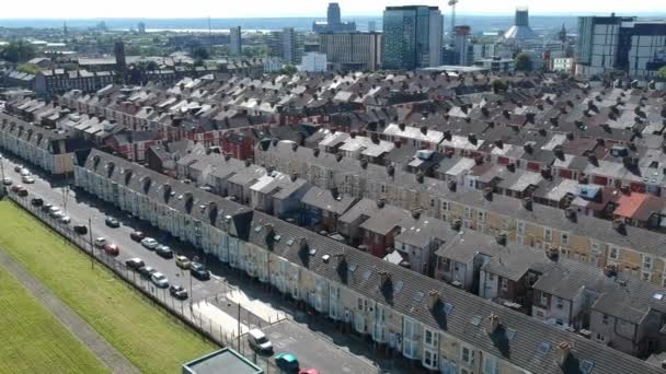 Kensington Liverpool Çevresindeki Bölgelerin Hava Görüntüsü — Stok video