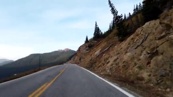 Pov Conduce Montaña Del Centro Colorado — Vídeos de Stock