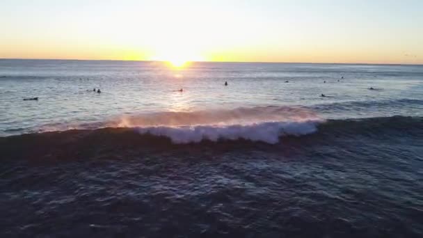 Çok Popüler Burleigh Heads Altın Sahili Qld Avustralya Yansıyan Güzel — Stok video