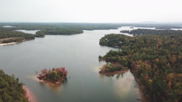 Luftaufnahme Lake James Lake James North Carolina — Stockvideo