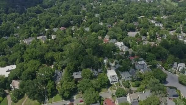 Atlanta Georgia Aerial V610 Tilt Shot Buckhead District Horizon Julio — Vídeos de Stock
