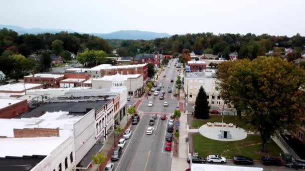 Marion Marion Północna Karolina Hometown Usa Aerial — Wideo stockowe