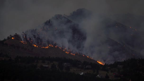 Incêndio Madeira Norte Colorado 2020 — Vídeo de Stock