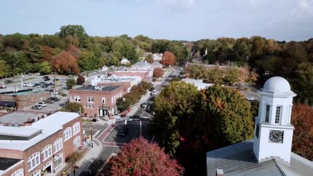 Hillsborough Hillsborough North Carolina Luchtfoto Herfst — Stockvideo