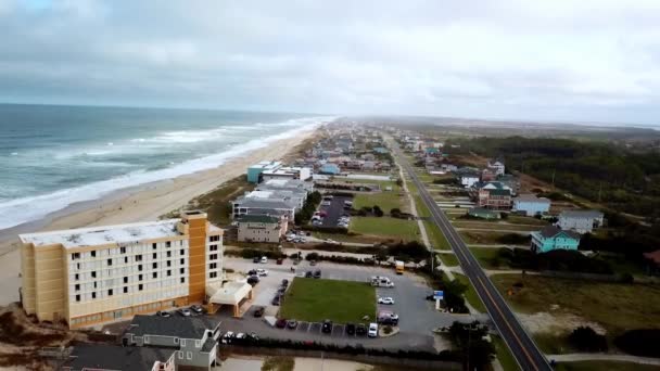 Yttre Bankar North Carolina Nags Head Antenn Nags Head North — Stockvideo