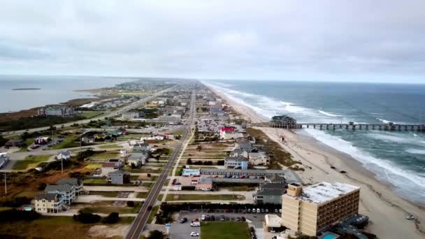 Aerial Pullout Nags Head Nags Head North Carolina — Stockvideo