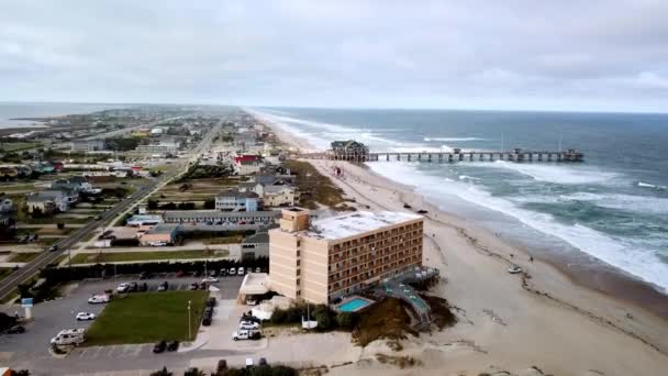 Outer Banks Outer Banks North Carolina Luchtfoto Van Nags Head — Stockvideo
