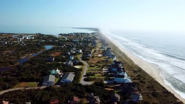 Hatteras Village High Aerial Hatteras Hatteras North Carolina Outer Banks — Stok video