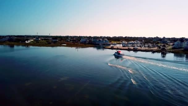 Balıkçı Teknesi Gezileri Dış Kıyılar Hatteras Hatteras Kuzey Carolina — Stok video