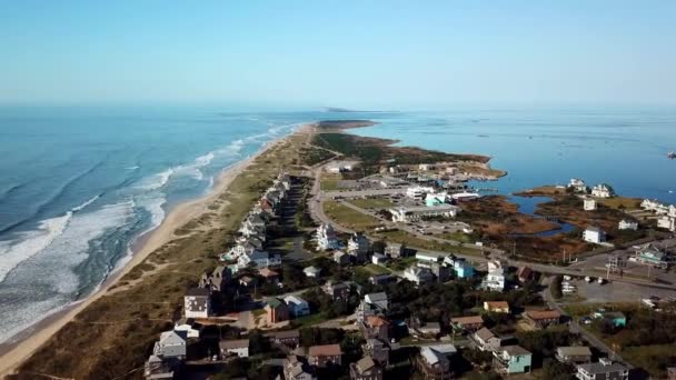 High Aerial Hatteras Hatteras North Carolina Outer Banks — Stock video