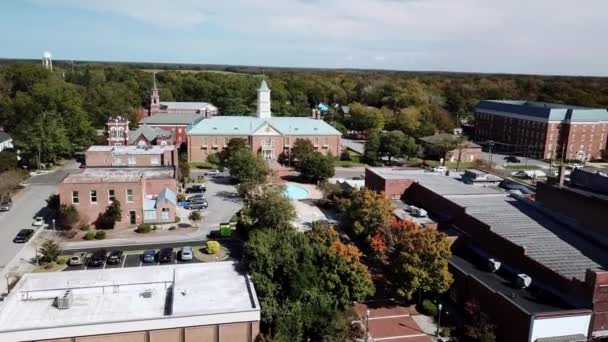 Aerial Zoom Tarboro Tarboro North Carolina Hometown America Small Town — Stok video