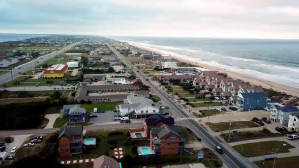 Aerial Nags Head Nags Head North Carolina Mit Pfanne — Stockvideo