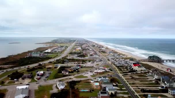 Aerial High Shot Nags Head Nags Head Carolina Del Norte — Vídeos de Stock