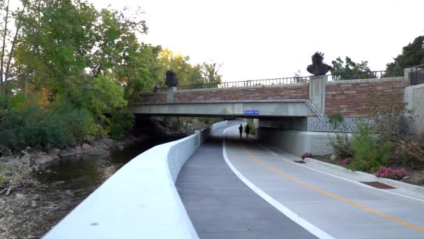 Coureur Passant Par Passage Souterrain Long Ruisseau — Video