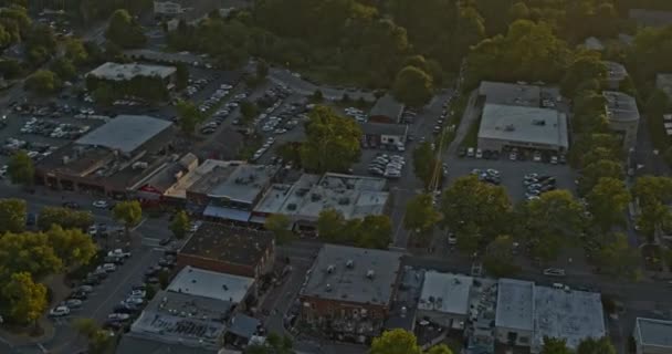 Roswell Georgia Aerial Birdseye Shot Bellissimo Tramonto Quartiere Della Città — Video Stock