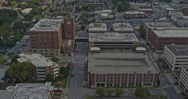 Marietta Georgia Aerial Birdseye Disparo Del Ayuntamiento Barrio Paisaje Durante — Vídeo de stock