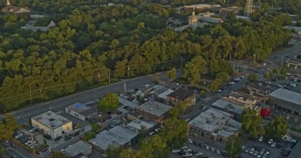 Roswell Georgia Aerial Birdseye Skott Låg Uppgång Industriområde Och Skog — Stockvideo