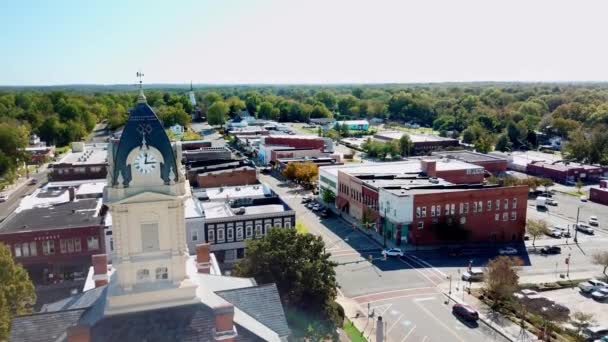 Monroe Monroe North Carolina City Hall County Seat Aerial — Stockvideo