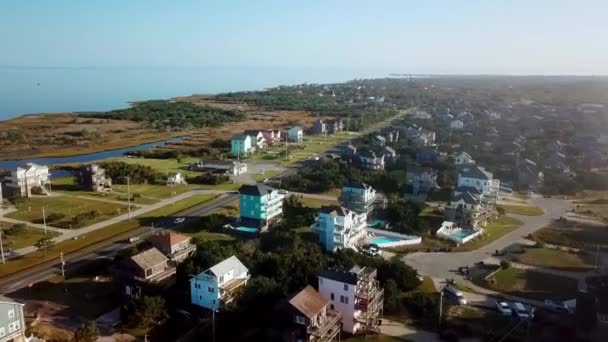 Outer Banks North Carolina Aerial Von Avon Avon North Carolina — Stockvideo