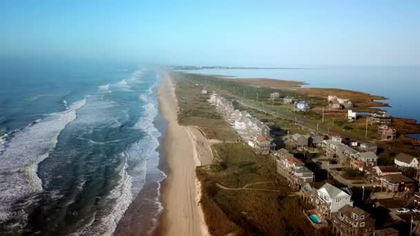 Outer Banks Aerial High Frisco Frisco Carolina Del Norte — Vídeos de Stock