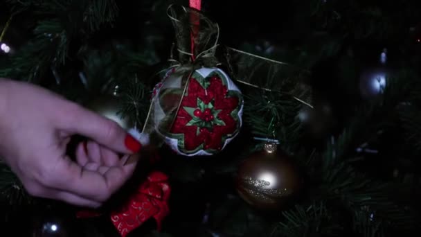 Різдвяні Прикраси Домашніх Умовах — стокове відео