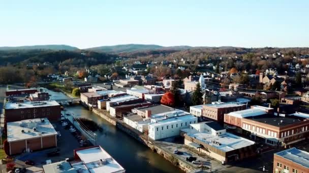 Pulaski Virginia Aerial Pulaski Pulaski Pulaski County Courthouse Historische Rechtbank — Stockvideo