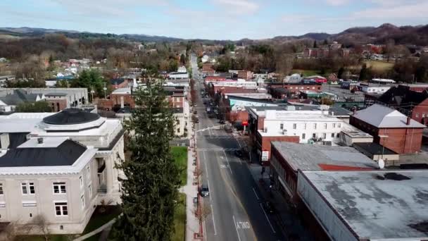 Aerial Marion Virginia Marion Marion Virginia Smyth County Courthouse — Stock Video