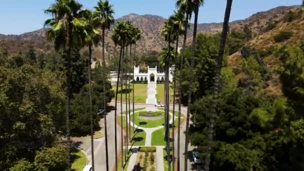 Aerial Dolly Drone Shot Brand Park Glendale California — Video Stock