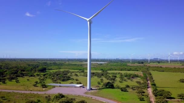 Obnovitelná Energie Větrných Turbín Penonome Panamě Letecký Pohled — Stock video