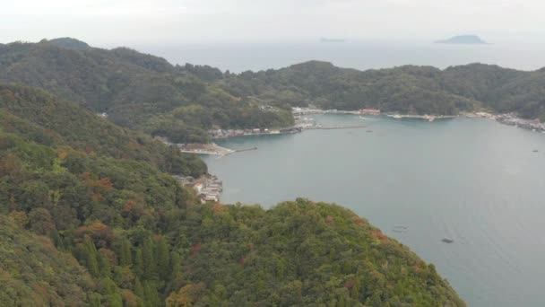 京都府北部の日本海 空中写真 — ストック動画