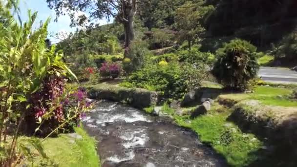 Vackra Landskaps Bäck Pittoreska Boquete Stad Chiriqui Panama Antenn — Stockvideo