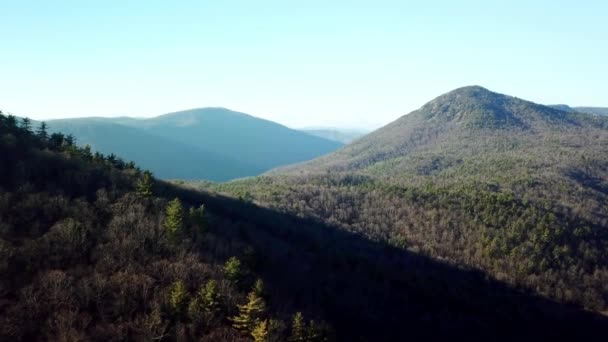Aerial Push Linville Gorge Wilderness Area Linville Gorge Linville Gorge — Stok Video