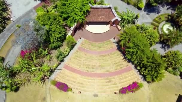 Вид Повітря Амфітеатр Просто Неба Панамі Зелені Природні Сходи Театру — стокове відео