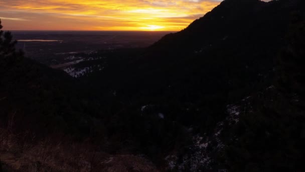 Time Lapse Lever Soleil Montagne Flagstaff Boulder Colorado — Video