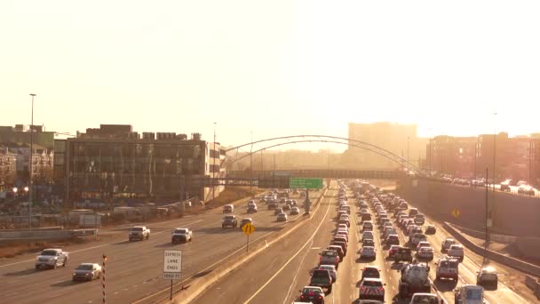 Berufsverkehr Auf Der Denver Colorado — Stockvideo