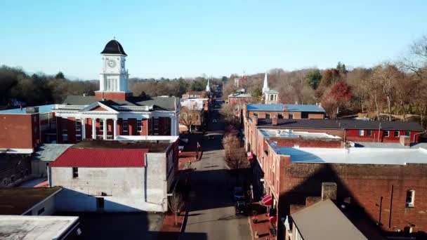 Jonesborough Tennessee Flygfoto Historisk Jonesborough — Stockvideo