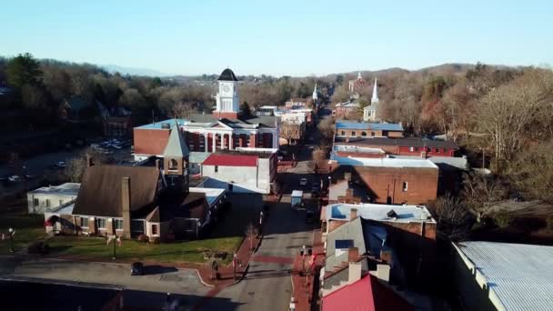 Aerial Push Historic Jonesborough Tennessee Jonesborough Jonesborough Tenn — Stok Video