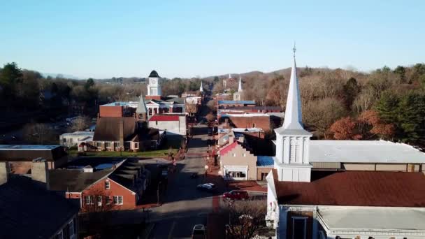 Luchtfoto Historisch Jonesborough Tennessee Jonesborough Tenn Jonesborough — Stockvideo