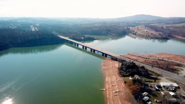 Lago Cherokee Aéreo Tennessee Embalse Cherokee — Vídeo de stock