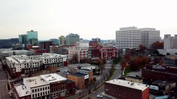 Aerial Push Knoxville Tennessee Skyline — Stok Video