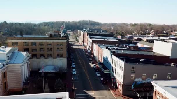 Het Centrum Van Greeneville Tennessee Greeneville Greeneville Tenn — Stockvideo