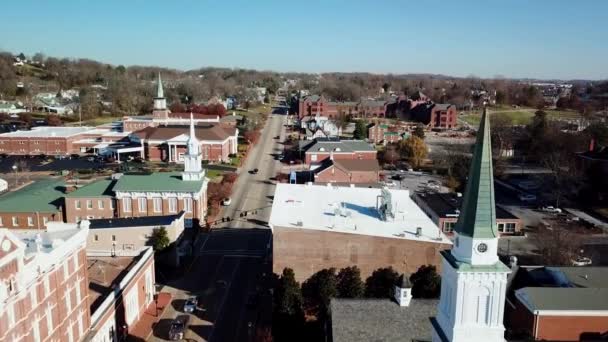 Εκκλησίες Εντός Greenville Tennessee Skyline Greenville Greenville Tenn — Αρχείο Βίντεο